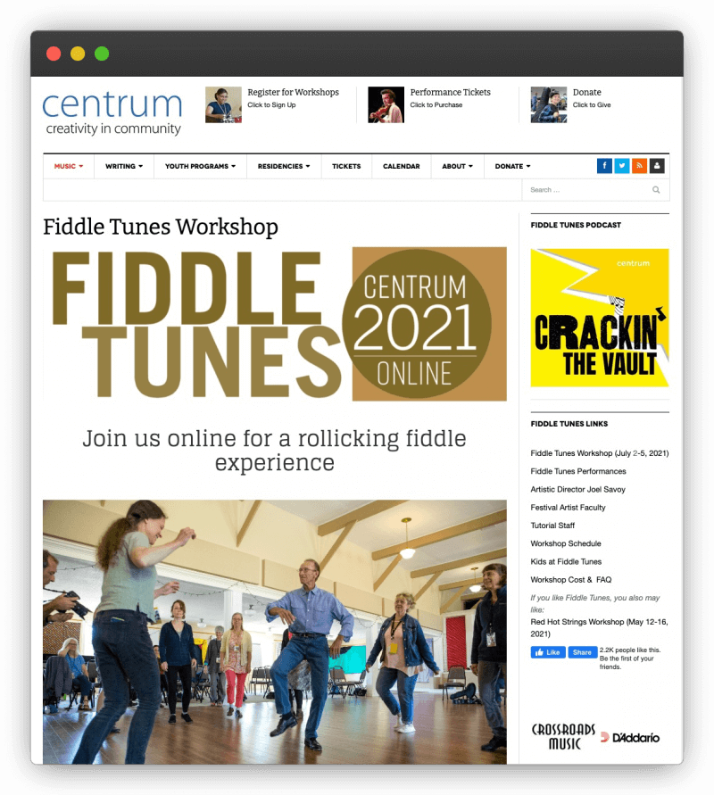 Fiddle tunes frame